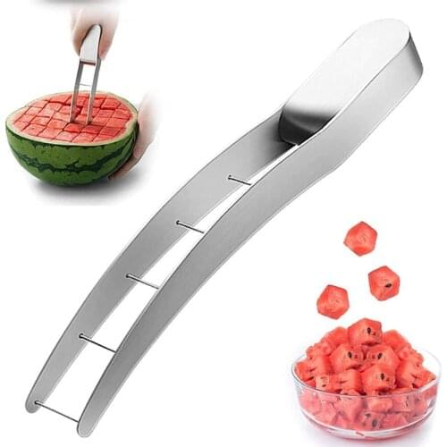 Watermelon Cutter Slicer Stainless Steel Quickly Safe Watermelon Knife Fun Fruit Salad Melon Cutter for Kitchen Gadget