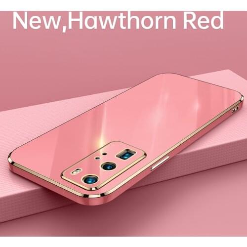 Luxury Cute Square Plating Silicone Phone Case For Huawei P40 P30 P20 Lite Mate 40 30 20 Pro Ultra-thin Lens Protection Cover