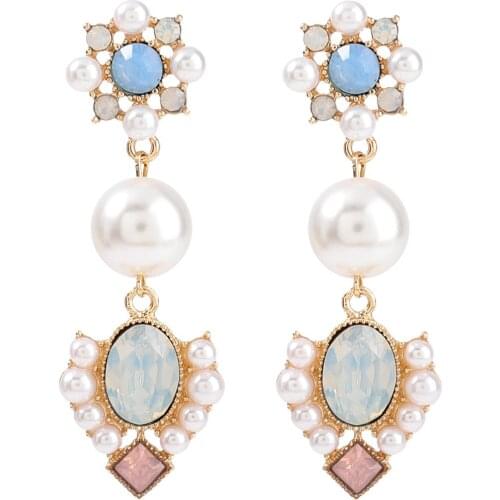 Perfect Quality Resin Crystal Dangle Earrings For Women Fashion Jewelry Maxi Girls' Colletion Earrings Accessories