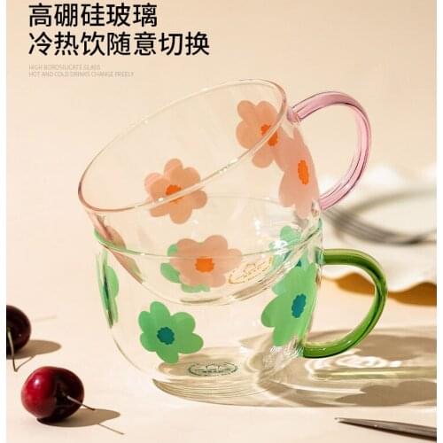 Glass household simple Mori high-value cups women take breakfast cups, teacups and cups