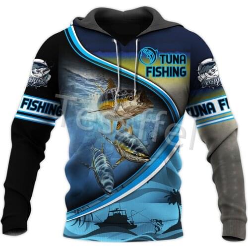 Tessffel 3D Printed Beautiful TUNA Fishing Animal New Fashion Mens Sweatshirt Harajuku Zip Hoodies Unisex Pullover Style-13