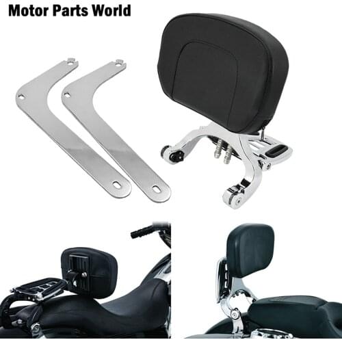 Motorcycle Multi Purpose Adjustable Driver Backrest Chrome Sissy bar & Black Seat For Indian Scout Soft Bag Chieftain 14-20