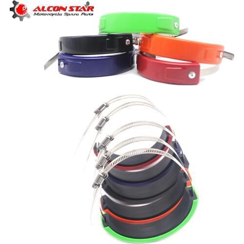 Alconstar Motorcycle Accessories Universal Fit 100MM-140MM Oval Exhaust Protector Can Cover For Yamaha Honda KTM Suziki