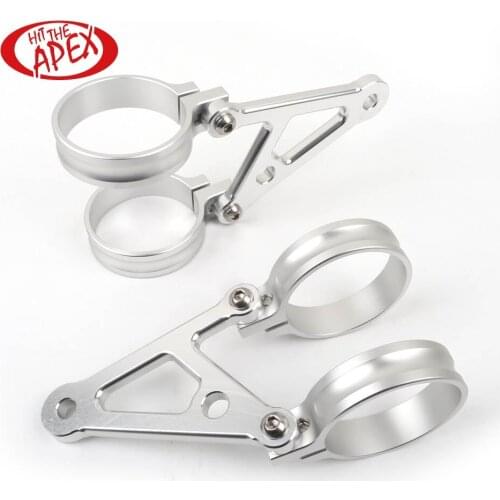 High Quality CNC 54mm split size Black Motorcycle Headlight Brackets Fork Clamps Motorbike