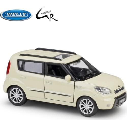 Welly Diecast 1:36 Scale KIA Soul High Similator Vehicle Model Car Toy Pull Back Alloy Metal Car For Children Gifts Collection