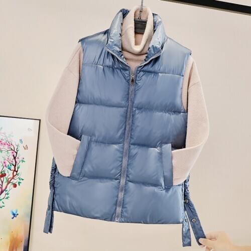2020 Autumn Winter Womens Vest Waistcoat Button Pocket Warm Vests Woman Turn-down Collar Sleeveless Female Casual Jacket Coat