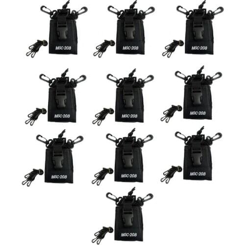 10PCS MSC-20B Multi-function Walkie Talkie Radio Case Bag Holder for Kenwood Yaesu Motorola VX3R VX6R VX7R VX-8DR FT1DR FT60R