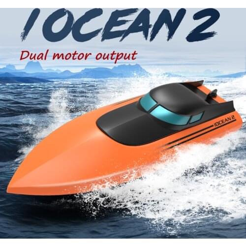 2021 New iOCEAN2 Rc Boat 2.4G Remote Control speed boat Rechargeable Waterproof Cover Design Anti-collision Protection Design