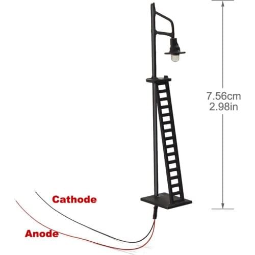 5pcs/10pcs Model Train 1:150 Single Head Platform Lights N Scale Lamp with Ladder LEDs Mini 7.5cm RH428