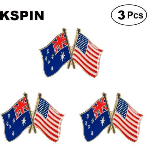 Australia U.S.A Frendship Lapel Pin Brooches Pins Flag badge Brooch Badges