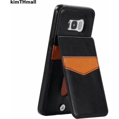 Case For Samsung Galaxy S8 Cover Wallet PU leather card slot stand holder soft Back Cover capa for Galaxy S8 Plus case kimTHmall