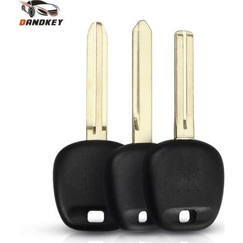 Dandkey 10pcs/lot Blank Transponder Key Shell For Toyota RAV4 Camry Reiz Highlander Yaris Corolla Key Toy43/Toy47/Toy48 Blade