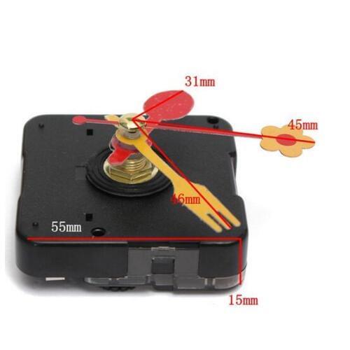 1 set Cute Quartz Clock Movement Kit Spindle Mechanism Replacement Repair Parts With Flower Spoon Short Hands