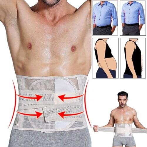 Men Slimming Belts Waist Trainer Abdomen Fat Burning Modeling Tummy Belts Girdle Belly Body Shaper Corset Reducing Shapwear
