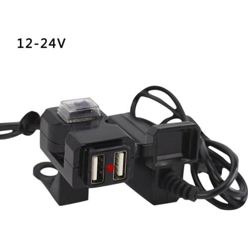 Dual USB Mobile Phone Lightweight Charger Car Rearview Mirror Waterproof Belt Switch Durable Charger