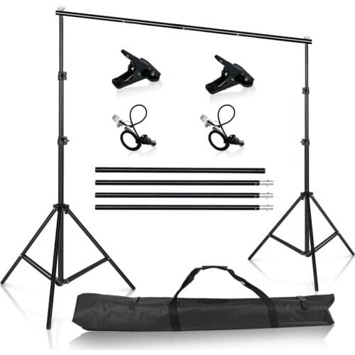 Photography Studio Backdrops Stand Portable Background Support kit for Photo Studio Muslin Backdrops Canvas with Carrying Bag