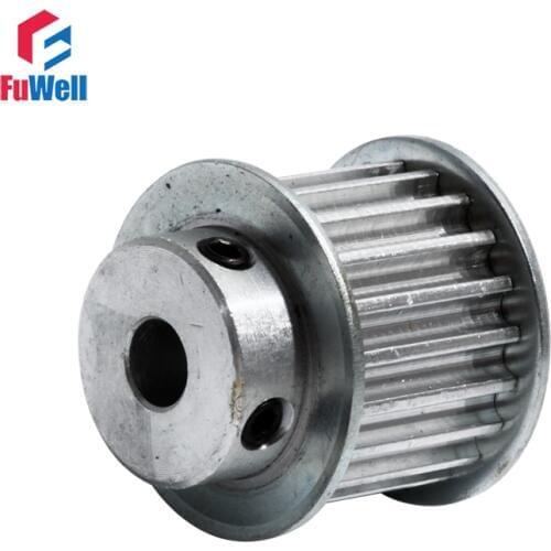 HTD5M 20T Timing Pulley 21mm Belt Width Transmission Pulley 5/6/6.35/7/8/10/15mm Bore Aluminum Alloy 20Teeth Toothed Belt Pulley
