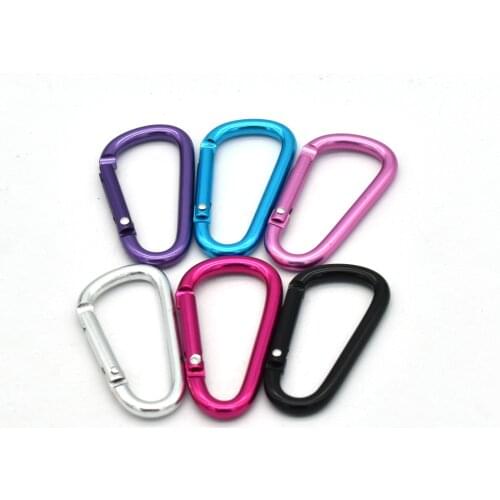 Carabiner Clip Multipurpose D-ring Snap Key Chain Clip Lock Durable Buckle Hook Carabiner keychain Clasp Spring D Ring Push Gate