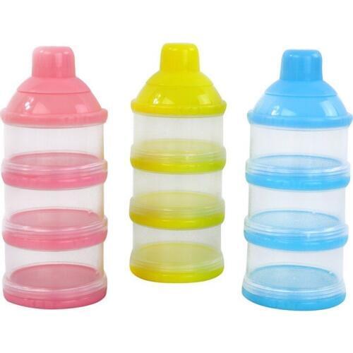 New Portable Baby Infant Feeding Milk Powder Bowl Food Bottle Container 3 Cells Grid Bowl Baby Food Storage Box