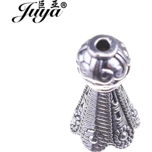 JUYA Metal Beads Caps End Tassel Cone Cap for Jewelry Making Craft 17x8.5mm 14pcs DIY Pendant Earring Findings Component AC0037