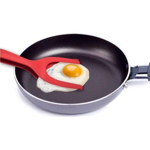 Multifunctional 2 in 1 Egg Turners Cooking Tongs Non-Stick Bread Flip Gadgets Kitchen Utensils Silicone Spatula Cooking Tool