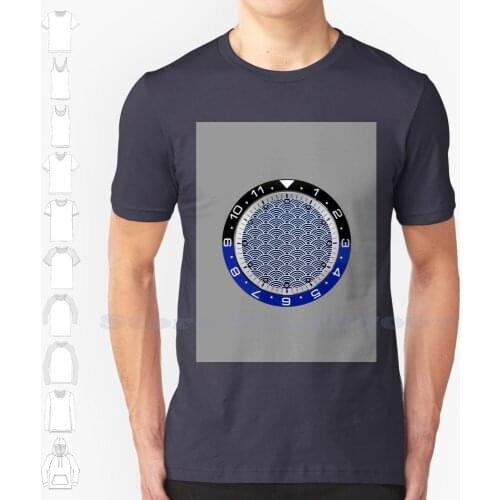 Skx Mod - Blue Seigaiha Pattern Cool Design Trendy T-Shirt Tee Marine Master Skx Mod Mod Japanese Watch Watch Seigaiha Blue