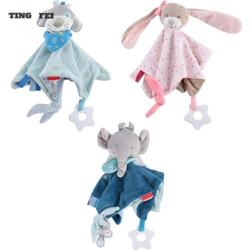 Soft Newborn Baby Animal Soothe Appease Towel Plush Comforting Toy Pacify Towel Appeasing Towel Soothing Towel Baby Plush Toys