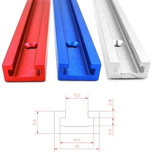 300-800MM Woodworking Chute Rail T-track T-slot Miter Track Jig T Screw Fixture Slot 19x9.5mm Table Saw Router Table DIY Tools