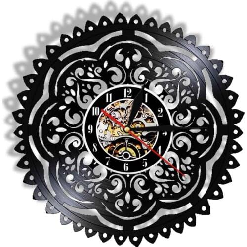 Abstract Whimsical Pop Art Vinyl LP Record Wall Clock 12 inch Modern Design Black Hanging Wall Watch Living Room Decor