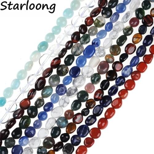 Irregular Natural amazonite clear Quartzs agates red tiger eye carnelian Gravel stone beads 8*10mm DIY Jewelry Making Bracelets