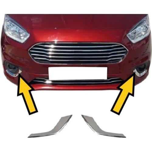 Fog Light Frame Trim For Ford Tourneo Courier Chrome Stainless Steel Cover Car Tuning Accessories Left Right Chromium Styling
