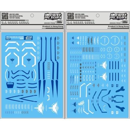 P07 DL PG 00 RAISER 00R Gundam Water sticker Decal Action Figure Assemble Model Toys