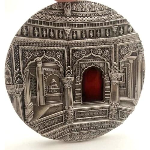 80mm Russia Moscow Kremlin Copper Commemorative Coin Embossed Time and Space Red Door Collection Coin Gift Lucky Challenge Coin