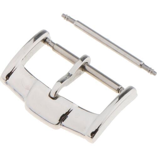 Stainless Steel Polishing Buckle Strap Pin Clasp for Watch Band End Fixed - Silver Color 18mm/20mm /22mm