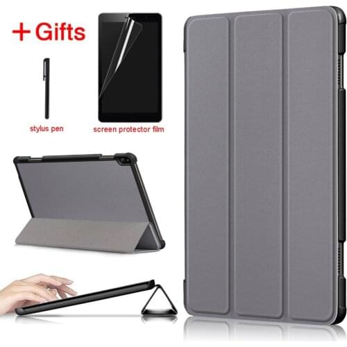 PU leather print Magnetic cover case For Lenovo Tab P10 TB-X705F TB-X705L Smart case+screen protector+stylus Funda Coque Capa