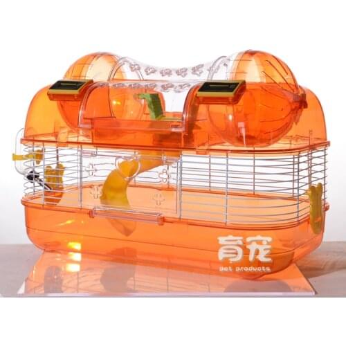 Pedometer Hamster Cage Toys Running Counter Luxury Villa Ferret Guinea Pig Bed Rat Chinchillas Hedgehog Cage Hamster Accessories