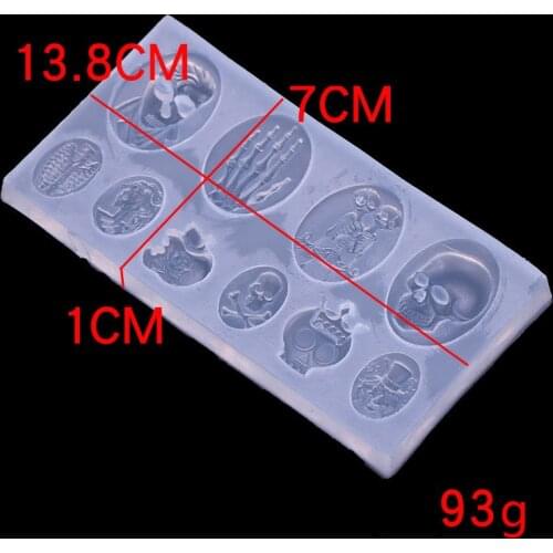 Silicone Mold Halloween Skull Ghost Design Liquid Silicone Fondant Cake Mold