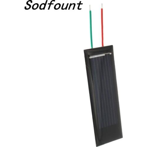 1PCS 0.5V 130MA Solar Panel With Wire Mini Solar System DIY For Battery Cell Phone Charger For Toy Airplane Car