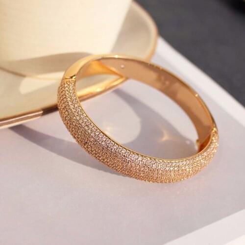 Temperament fashion simple personality wide version gold-plated bracelet