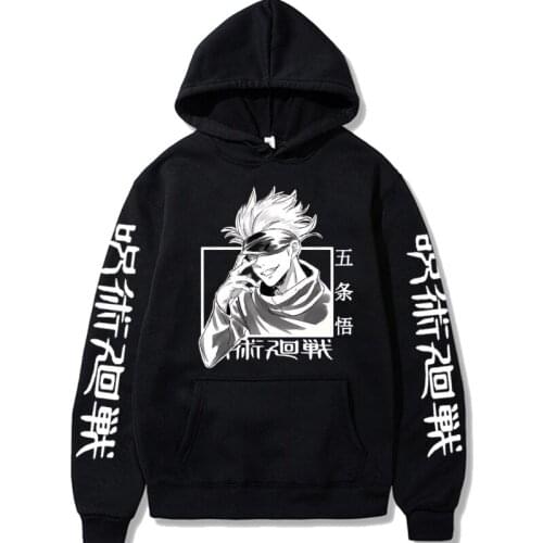 New Anime Jujutsu Kaisen Hoodie Print Pullovers Hoodie Loose Hip Hop Sweatshirt Punk Streetwear Harajuku Autumn Man Cloth