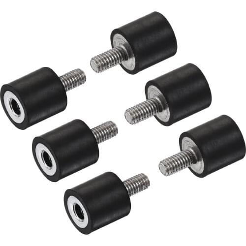 Uxcell M3 Rubber Mounts Male/Female Shock Absorber, D8mmxH8mm 6 Pcs
