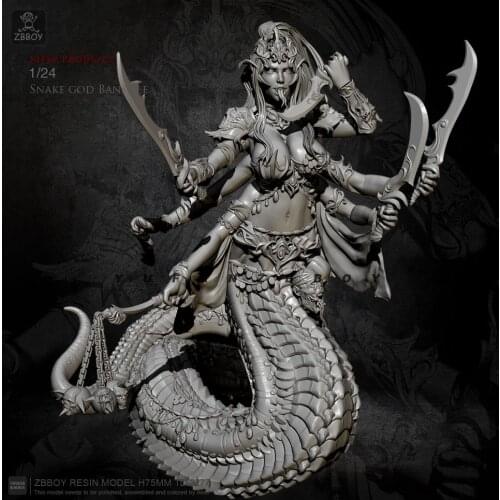 1/24 Resin Figure Kits Snake body Demon Model Self-assembled TD-2277