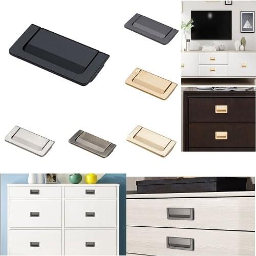 1 Pc Modern Simple Invisible Furniture Handle Built-in Drawer Cabinet Door Dark Pull Cabinet Round Handle Embedded Drawer Door