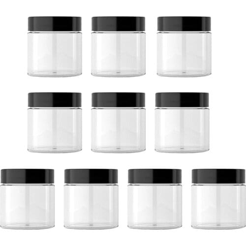 10pcs/pack 50ml Capacity Bottles Empty Mini Pot Refillable Travel Jar Face Cream Cosmetic Container Makeup Lotion Storage