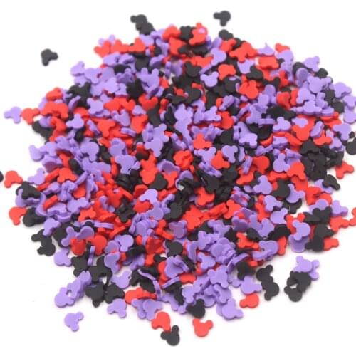 100g/Lot 5mm Mickey Head Mixture Clay Sprinkles Polymer Soft Slices for DIY Crafts Filling Accessories