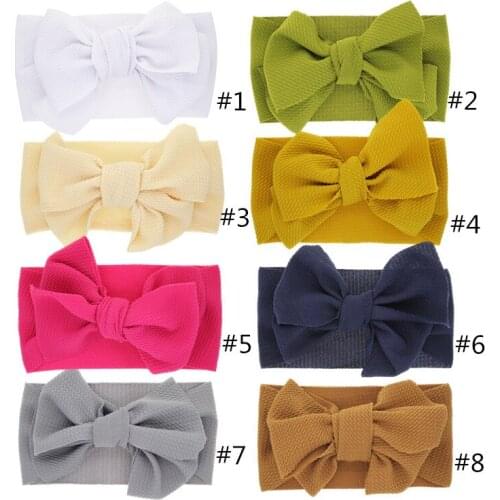20pcs/lot, 103*10cm cotton bow with headband soft hot sale hair fashion accessories