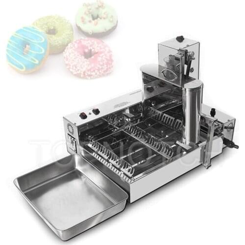2Kw Electric Doughnut Frying Machine 4 Rows Commercial Doughnut Maker Automatic Stainless Steel Doughnut Fryer Maker Machine