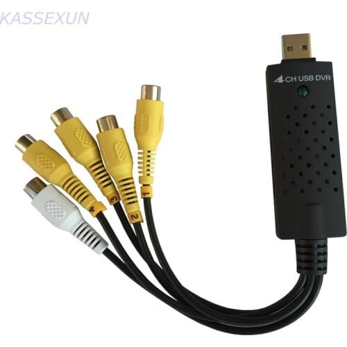 USB2.0 4 Channel Video Capture Card with 1 channel audio , cctv 25fps/4channels for windows smart size easy to operate