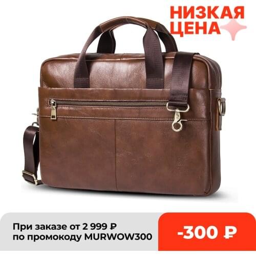 CONTACTS NEW Business Genuine Leather Men Briefcase Cowhide Mens Messenger Bags For 14" Laptop Male Bag Luxury Brand Handbag
