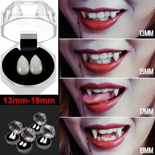Halloween Decorations Vampire Teeth Fangs Dentures Cosplay False Fake Teeth Costume Props for Horror Halloween Party Supplies
